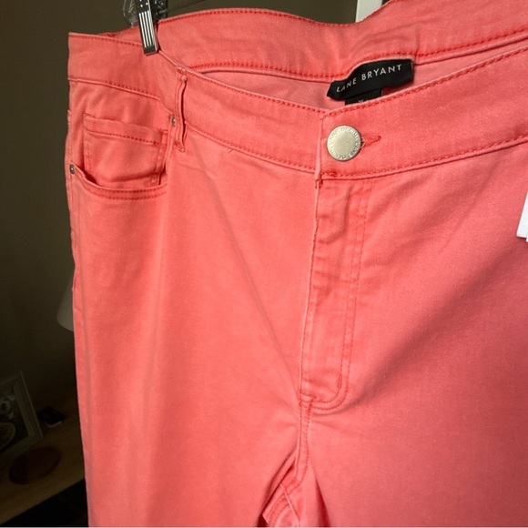 Lane Bryant Women’s Signature Fit Skinny Mid Rise Salmon Jeans Size 26 NWT $79 - Picture 4 of 10